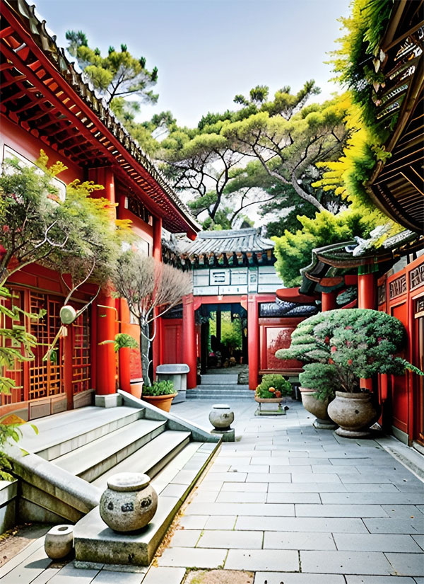 合肥中式小庭院景观